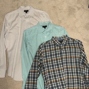 3 Banana Republic Long Sleeve Dress Shirts